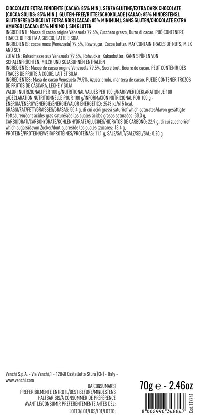 Tavoletta Venezuela Extra Fondente 85%