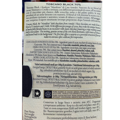 Tavoletta Toscano Black Fondente extra 70%