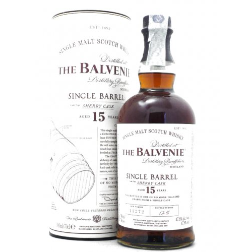 Single Malt Whisky 15 anni Single Barrel Sherry Cask Balvenie 75 cl