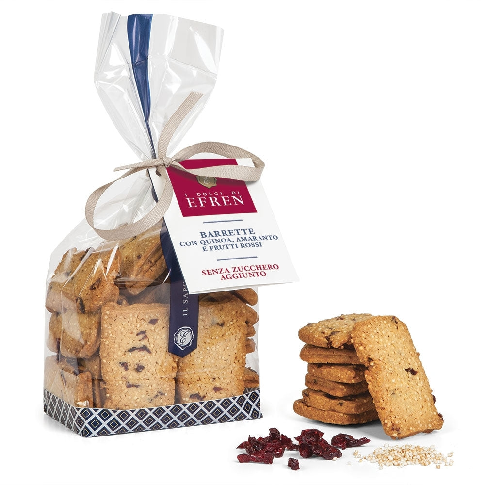 Barrette con Quinoa, Amaranto e Frutti Rossi Senza Zucchero I Dolci di