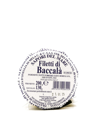Filetti di Baccalà in olio di oliva