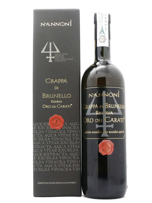 Grappa di Brunello Riserva Oro dei Carati Distilleria Nannoni 70 cl