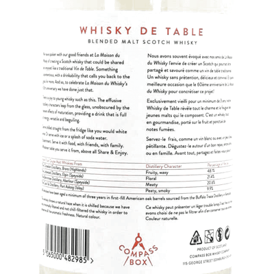 Whisky de Table Blended Malt 60 anni LMDW