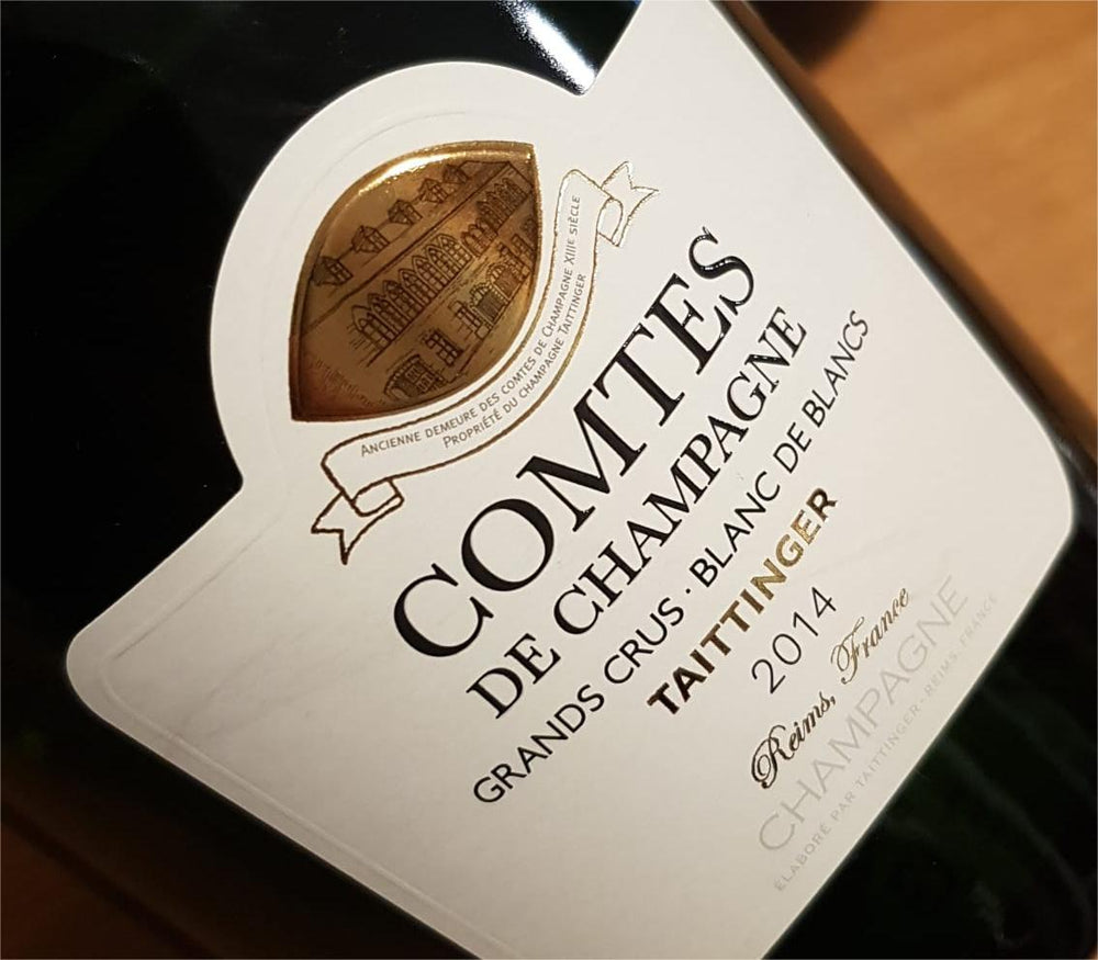 Champagne Grand Cru – etichetta con indicazioni di origine e annata