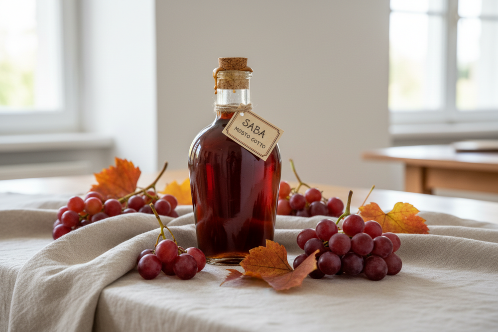Saba: il mosto cotto tradizionale di uva o mele