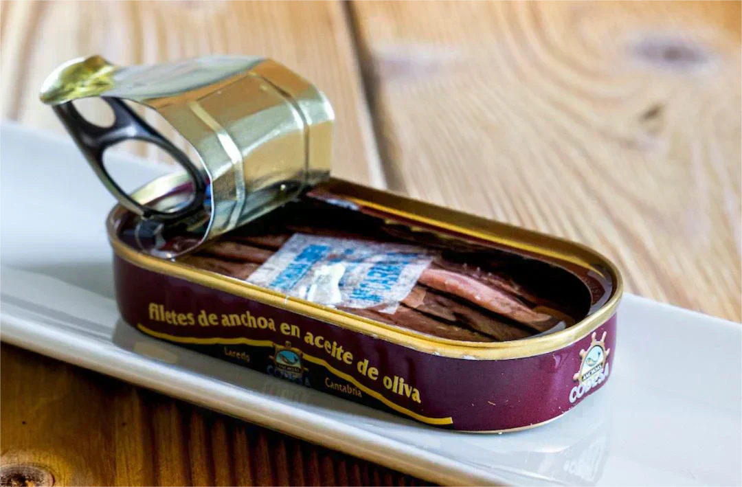 Filetti di acciughe del Cantabrico Codesa Serie Oro in olio d'oliva - eccellenza gastronomica spagnola