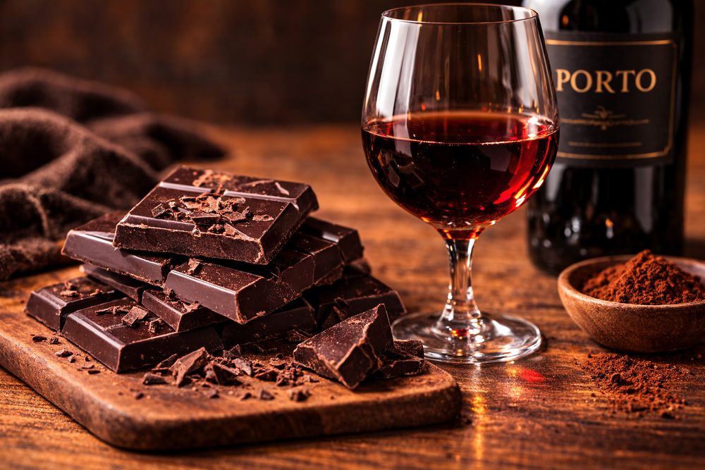 Abbinamento vino Porto e cioccolato fondente