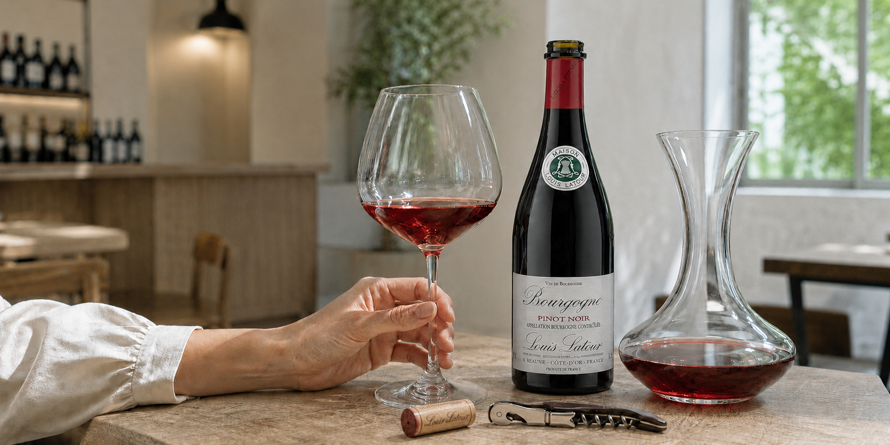 Pinot Nero francese della Borgogna pronto per la degustazione