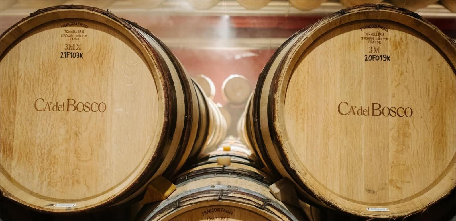 Botti per la produzione dei vini di Ca' del Bosco