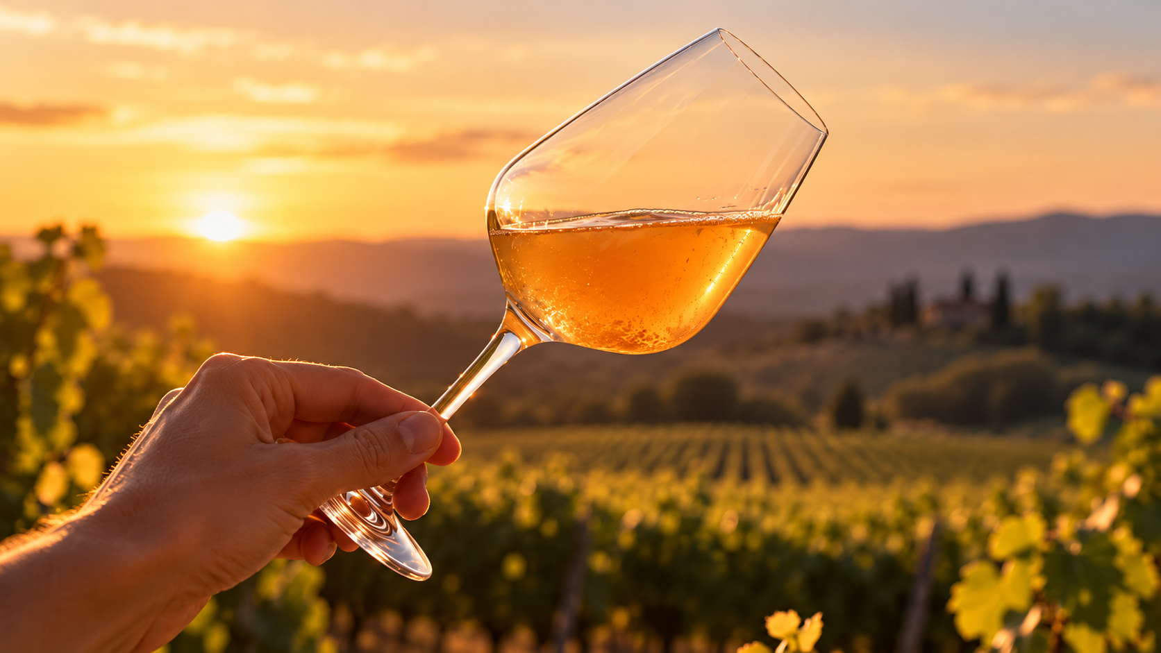 Vino naturale con lieviti indigeni ancora presenti nel bicchiere