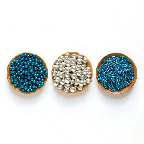 Set Decor Mix Argento e Azzurro