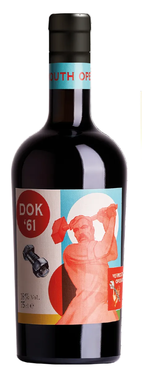 Bottiglia di  vermouth rosso Dok 61