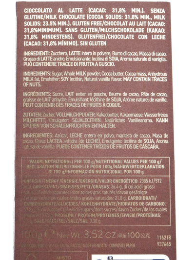 Tavoletta di Cioccolato al Latte