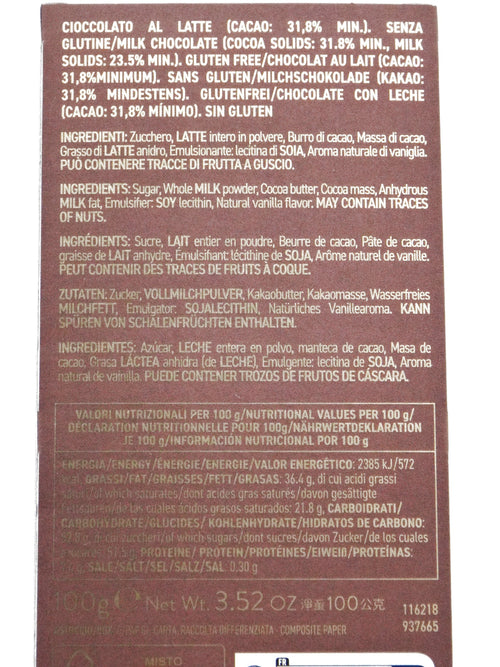 Tavoletta di Cioccolato al Latte