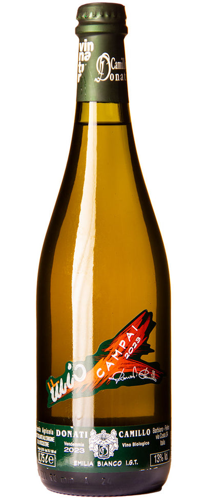 Bottiglia di vino bianco Kàmpai di Camillo Donati 