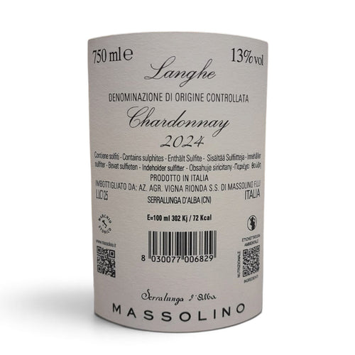 Etichetta del Langhe Chardonnay DOC Massolino