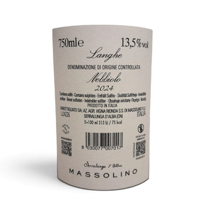 Etichetta di Langhe Nebbiolo DOC Massolino