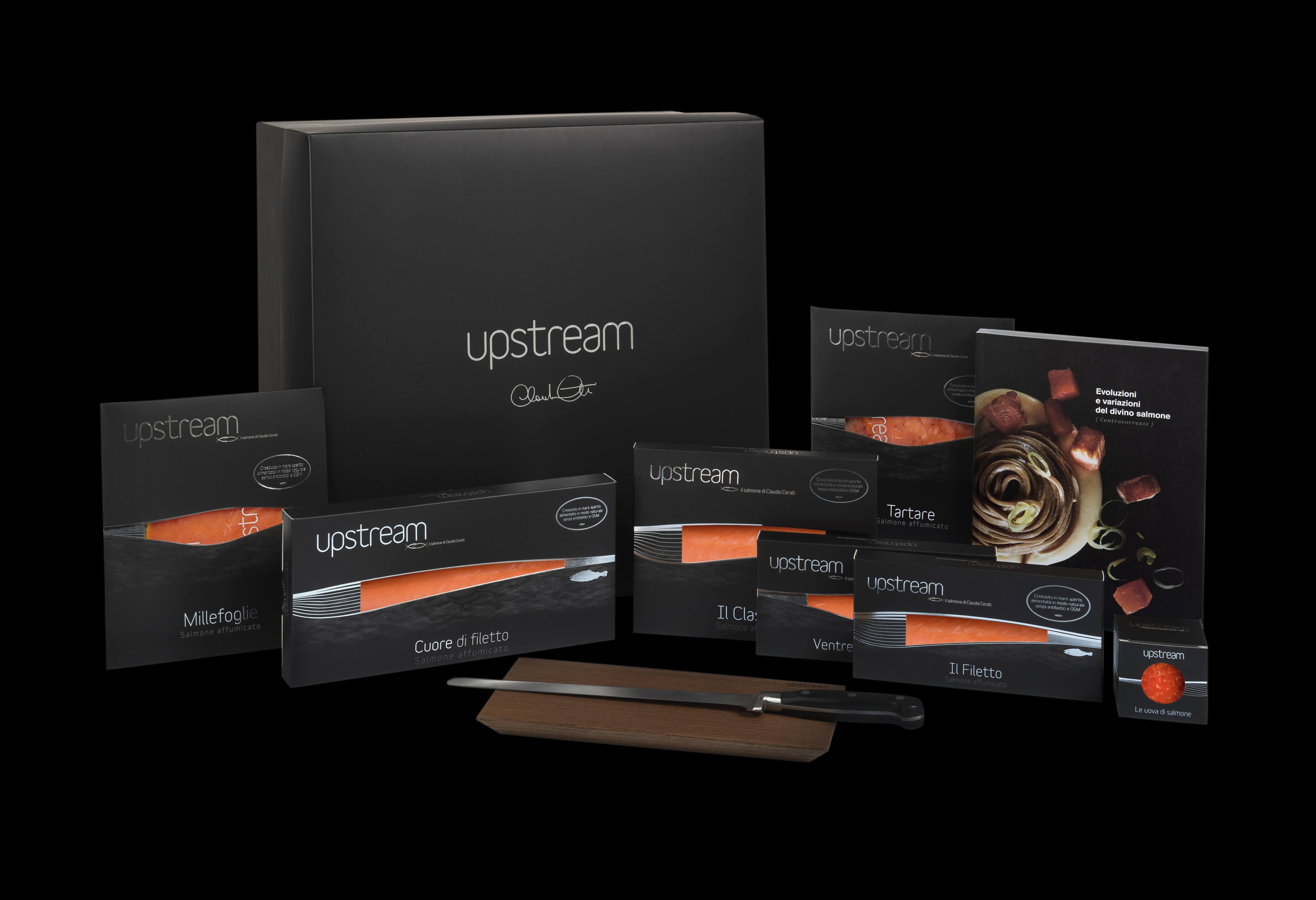 Pregiato salmone delle Faroe leggermente affumicato che si scioglie in bocca, uova di salmone e caviale. Anche in eleganti idee regalo.