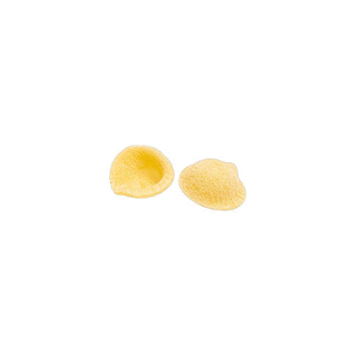 Dettaglio del formato di pasta orecchiette del pastificio artigianale abruzzese Cocco