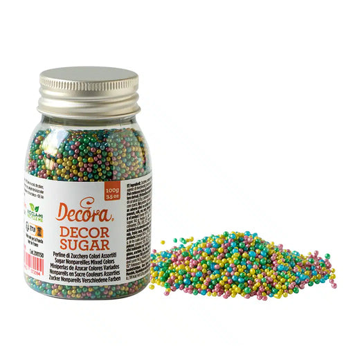 Perline Zucchero Colormix Metallizzato 100g Decora