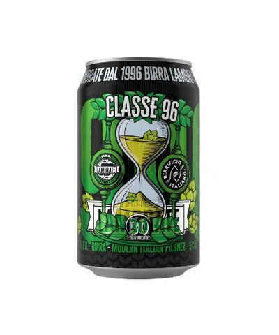 Lattina di birra artigianale stile Pils Classe 1996 di Birrificio Italiano in collaborazione con Lambrate 