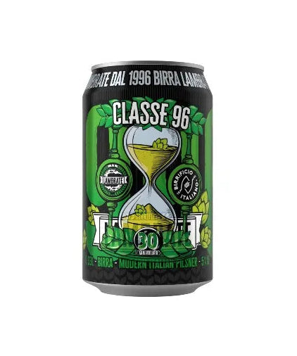 Lattina di birra artigianale stile Pils Classe 1996 di Birrificio Italiano in collaborazione con Lambrate 