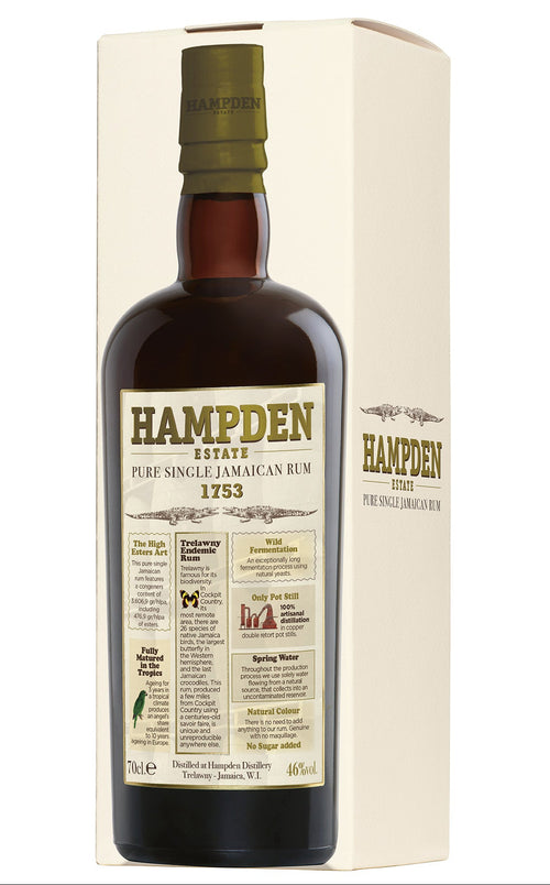 Astuccio Hampden Rum 1759 distillato Pot Still