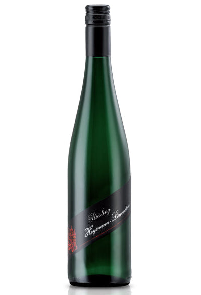 Bottiglia di vino bianco della Mosella, il riesling di Heymann-Lowenstein