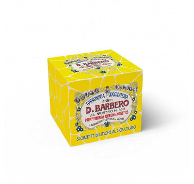 Scorzette di Limone ricoperte di Cioccolato Fondente Barbero