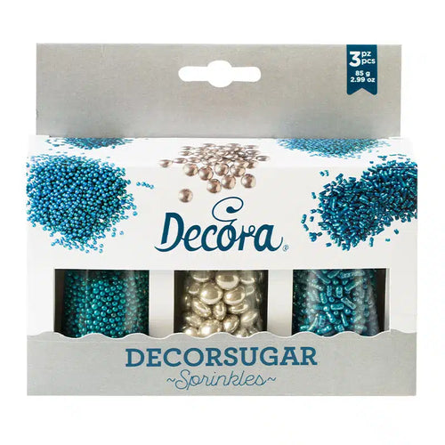 Set Decor Mix Argento Azzurro 85g Decora - Decorazioni Dolci