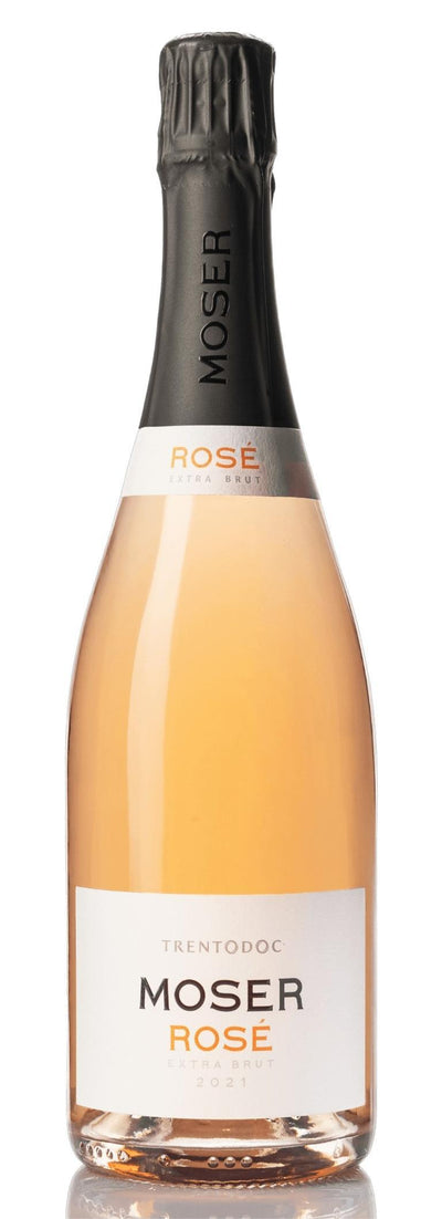 Bottiglia di spumante rosé Trento DOC di Moser