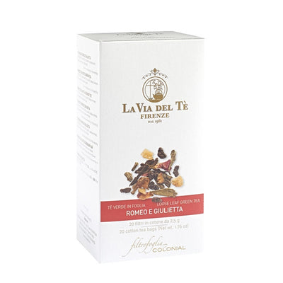 Tè Verde Romeo e Giulietta in Filtri La Via del Tè, aroma Fragola Rosa