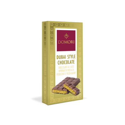 Tavoletta Dubai – Cioccolato al latte con pistacchio e kadaif – Domori