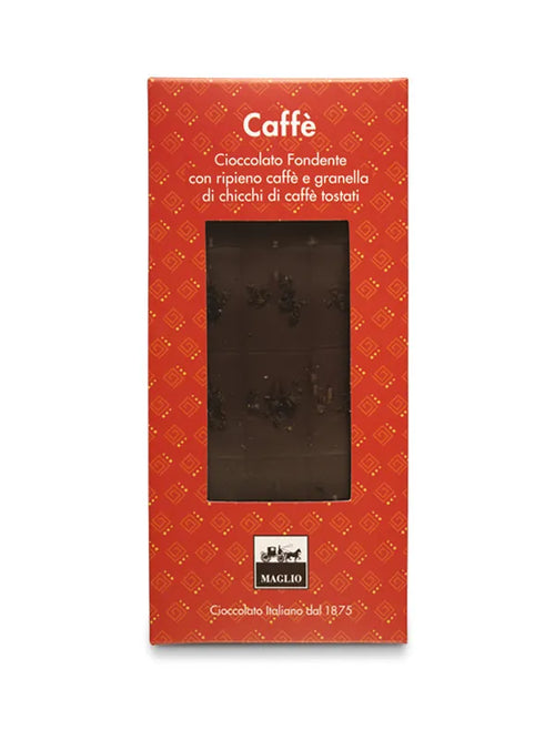 Tavoletta di Cioccolato Fondente con Ripieno Caffè Maglio