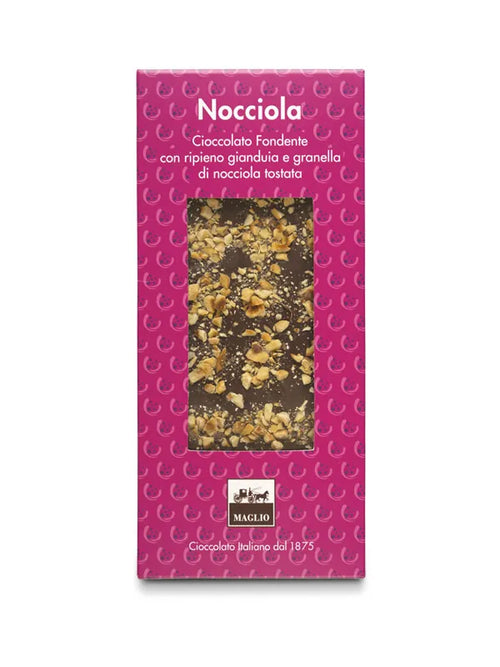 Tavoletta di Cioccolato Fondente con Ripieno Gianduia Maglio