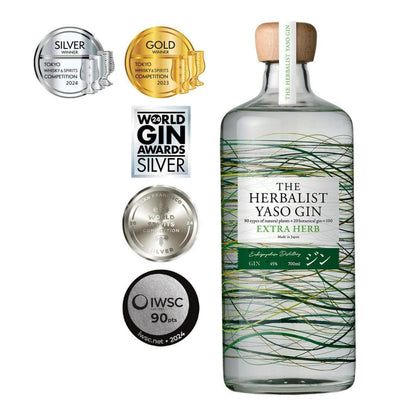 The Herbalist Yaso Gin Extra Herb con i premi internazionali che ha ricevuto
