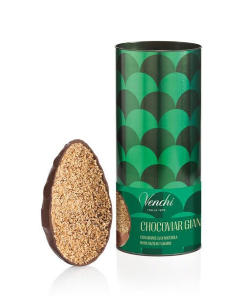 Uovo Chocoviar Gianduia in cilindro di metallo Venchi