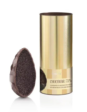 Uovo di Pasqua Chocoviar Fondente 75% Venchi 350g | Cilindro Metallo
