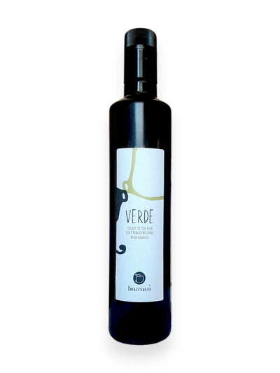 Bottiglia di Olio Extravergine di Oliva Siciliano Biologico dell'azienda agricola Barraco