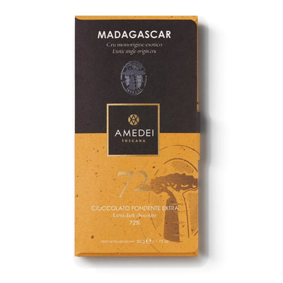 Tavoletta Amedei Madagascar, cioccolato fondente monorigine 72% da 50 g