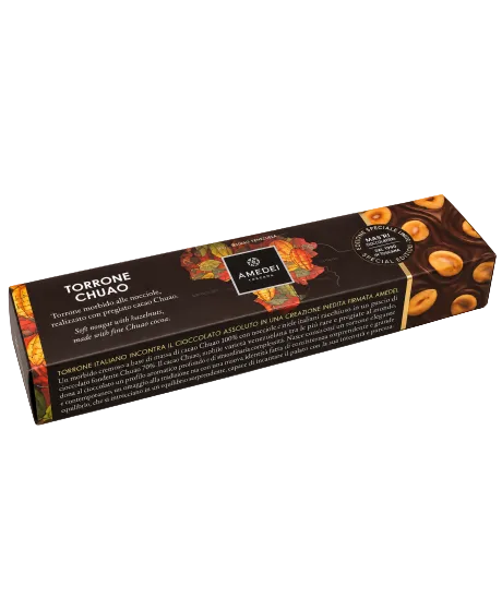 Torrone Chuao Amedei 200 g alle nocciole con copertura di cioccolato fondente 70%