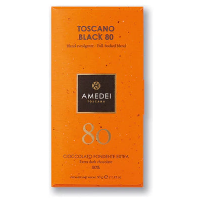 Tavoletta Toscano Black 80% Amedei cioccolato extra fondente 50 g