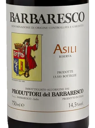 Etichetta Barbaresco Asili Produttori del Barbaresco