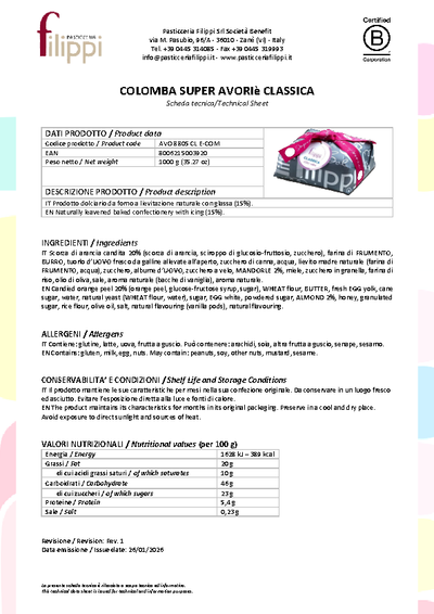 Colomba Super Avoriè