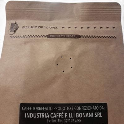Confezione richiudibile con valvola Caffè Bonani