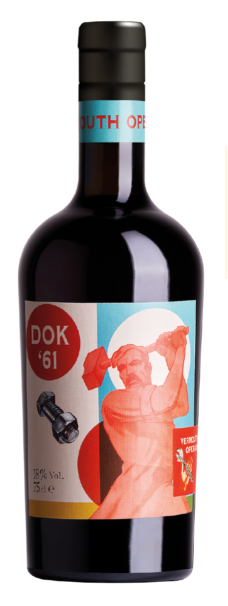 Bottiglia di  vermouth rosso Dok 61