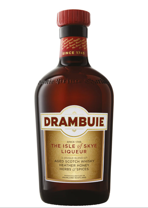 Bottiglia di Drambuie, liquore scozzese a base di whisky e miele di erica