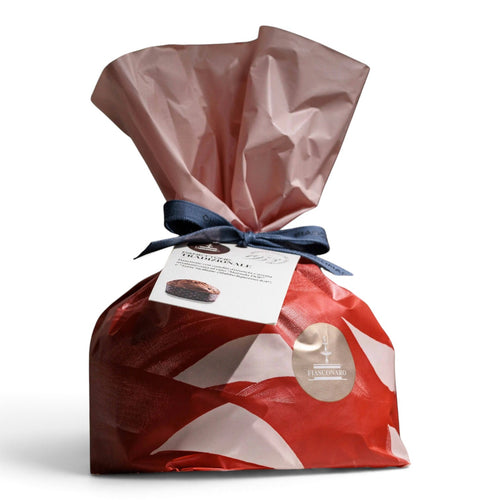 Confezione da 500 g del panettone tradizionale Fiasconaro al Marsala e Zibibbo