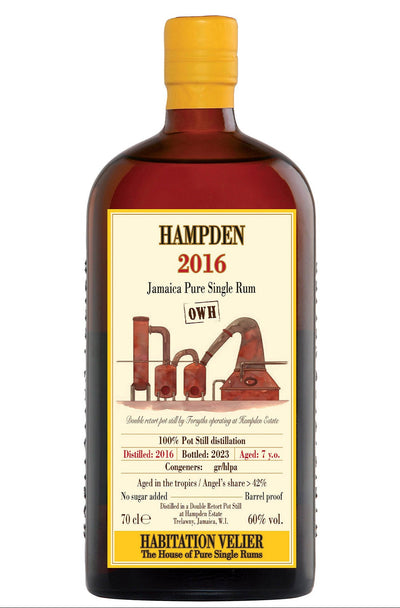 Bottiglia Habitation Velier Hampden OWH 2016 Pure Single Rum di 7 anni da 70 cl