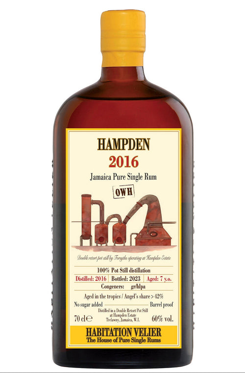 Bottiglia Habitation Velier Hampden OWH 2016 Pure Single Rum di 7 anni da 70 cl